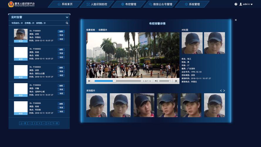 某公安局警务人脸识别平台前端页面设计 - 深圳网站维护|群合网络始于